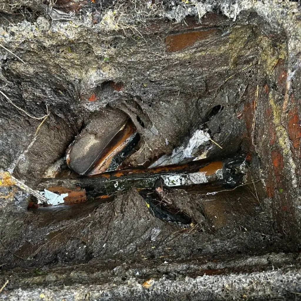 Blocked drain in need of total repair