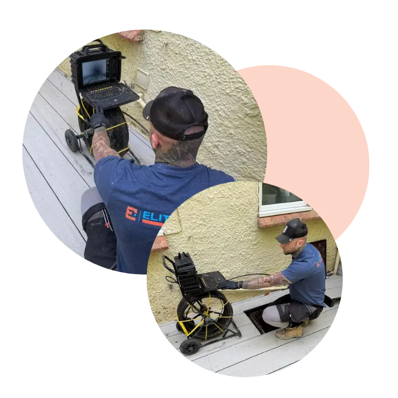 Elite Drains Limited Drainage Engineer Carrying Out A CCTV Drain Survey
