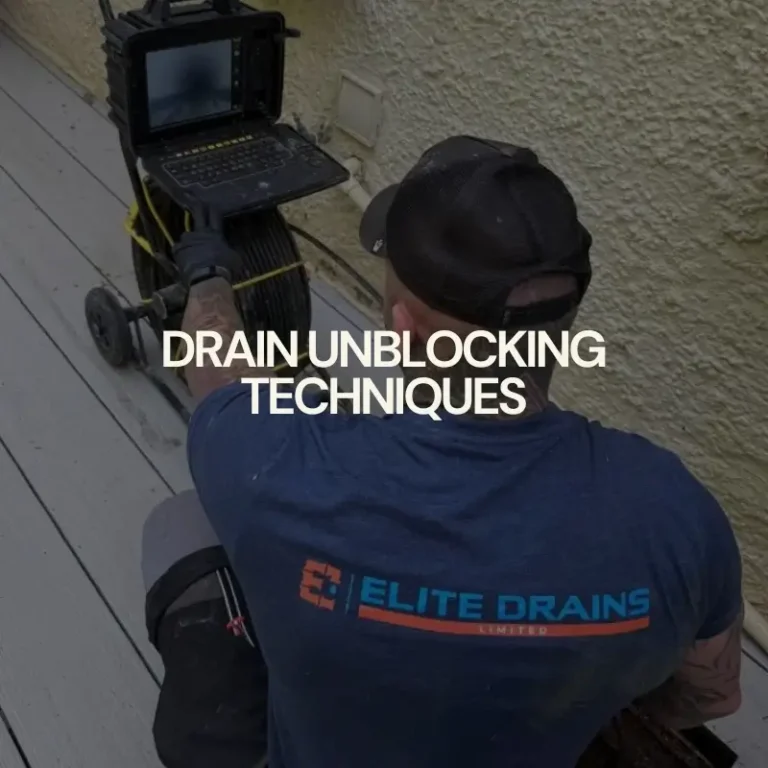 Drain unblocking techniques by Elite Drains Limited